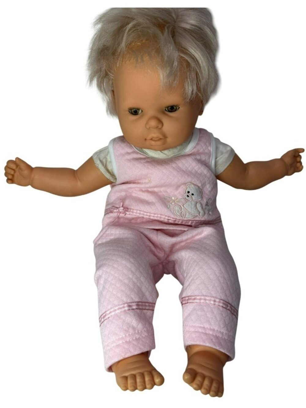 Vintage 20" Soft Body Baby Doll - Melita Bebe Blandito/Berjusa?- Pierced Ears Mi